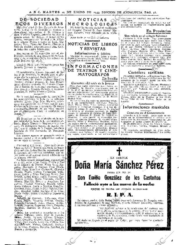 ABC SEVILLA 10-01-1933 página 38