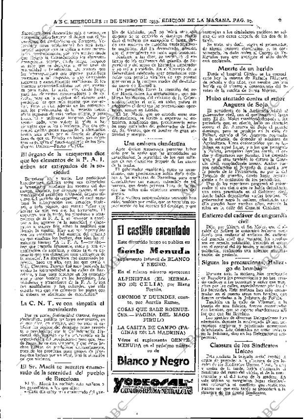 ABC MADRID 11-01-1933 página 19