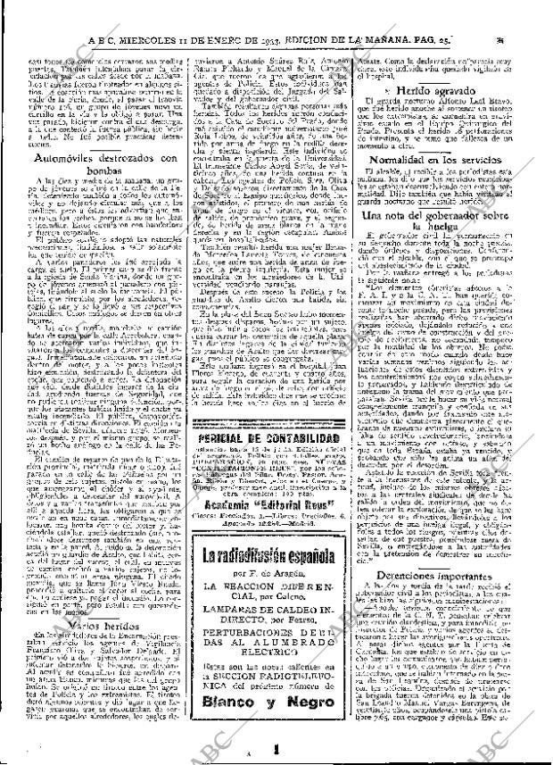 ABC MADRID 11-01-1933 página 25