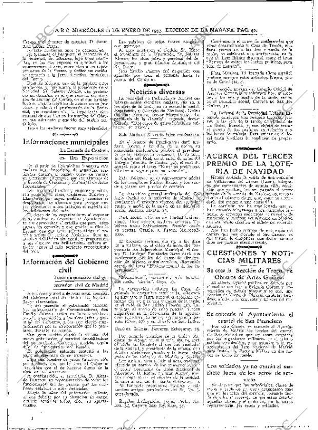 ABC MADRID 11-01-1933 página 40