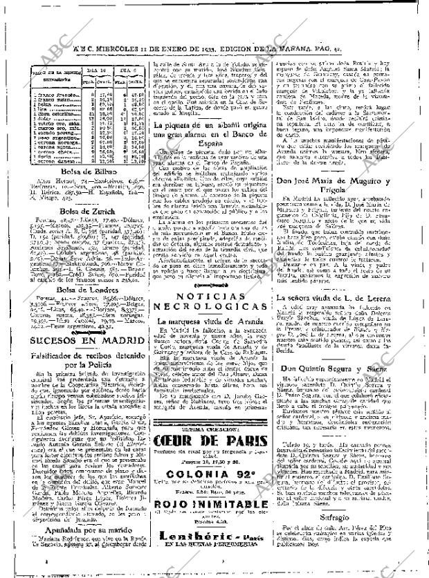 ABC MADRID 11-01-1933 página 42