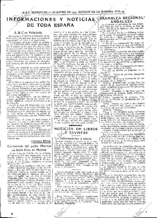 ABC MADRID 11-01-1933 página 43