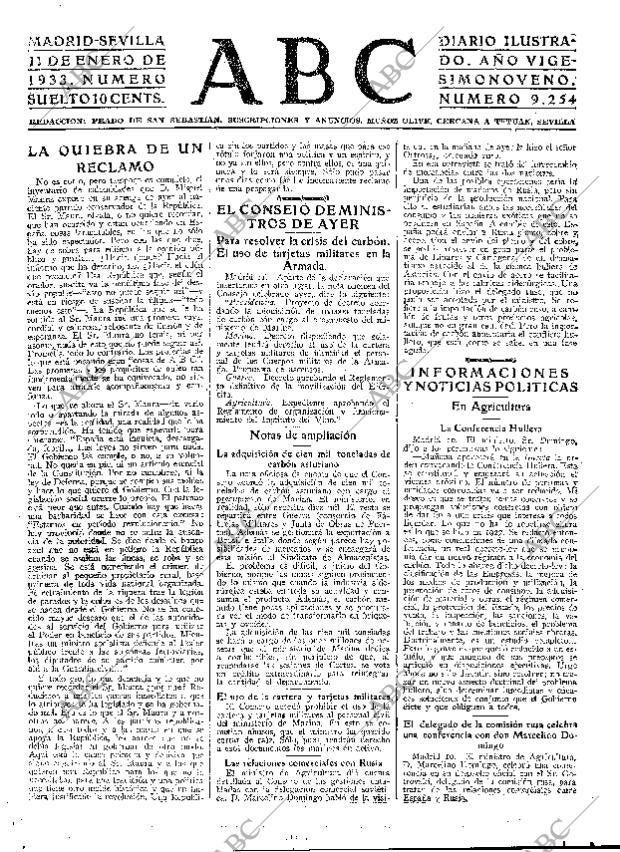ABC SEVILLA 11-01-1933 página 15