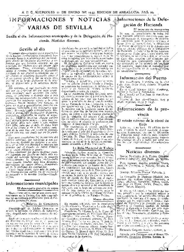 ABC SEVILLA 11-01-1933 página 29