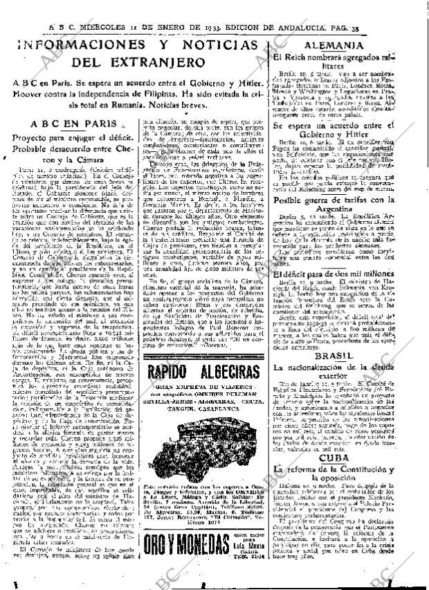 ABC SEVILLA 11-01-1933 página 35