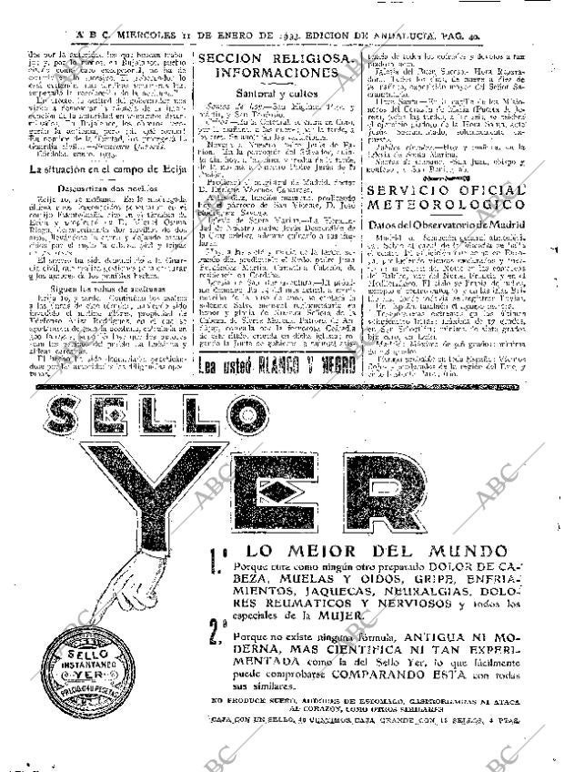 ABC SEVILLA 11-01-1933 página 40