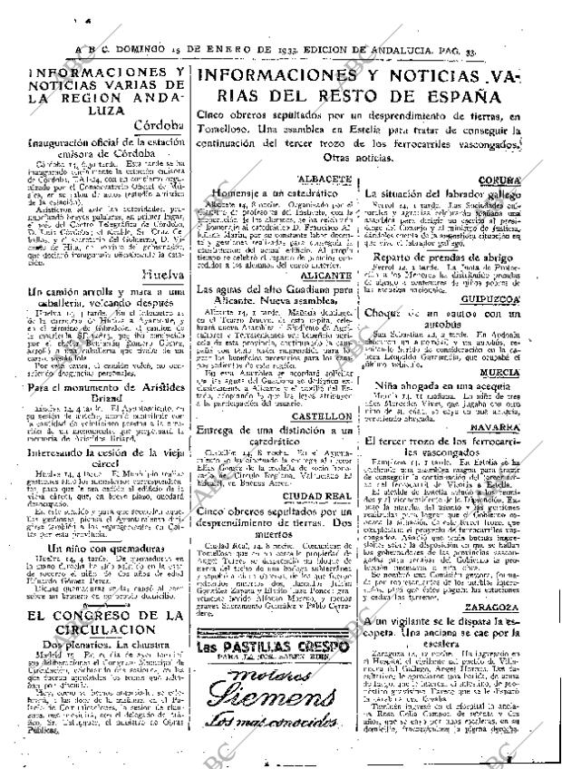 ABC SEVILLA 15-01-1933 página 33