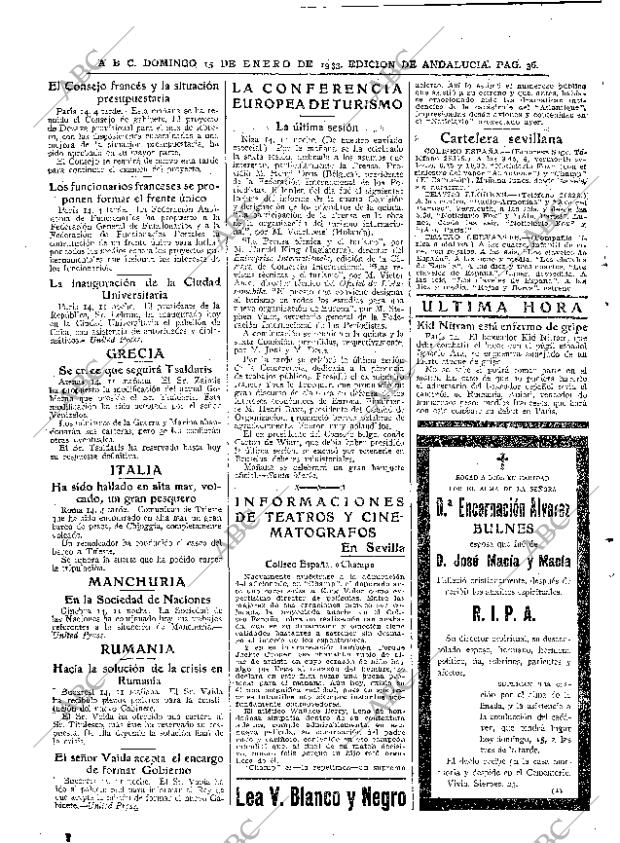 ABC SEVILLA 15-01-1933 página 36