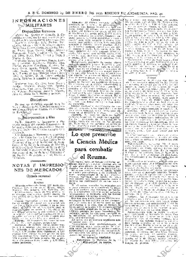 ABC SEVILLA 15-01-1933 página 42