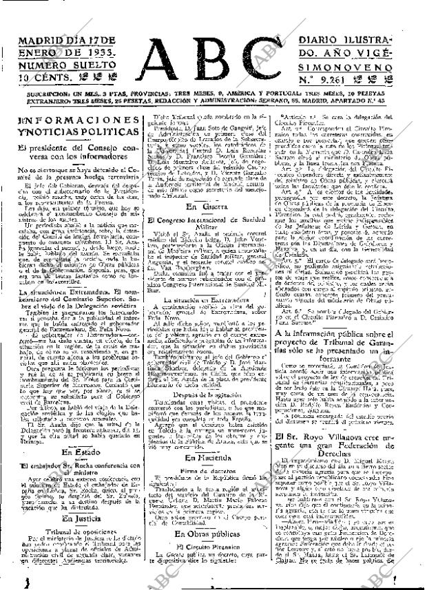 ABC MADRID 17-01-1933 página 15
