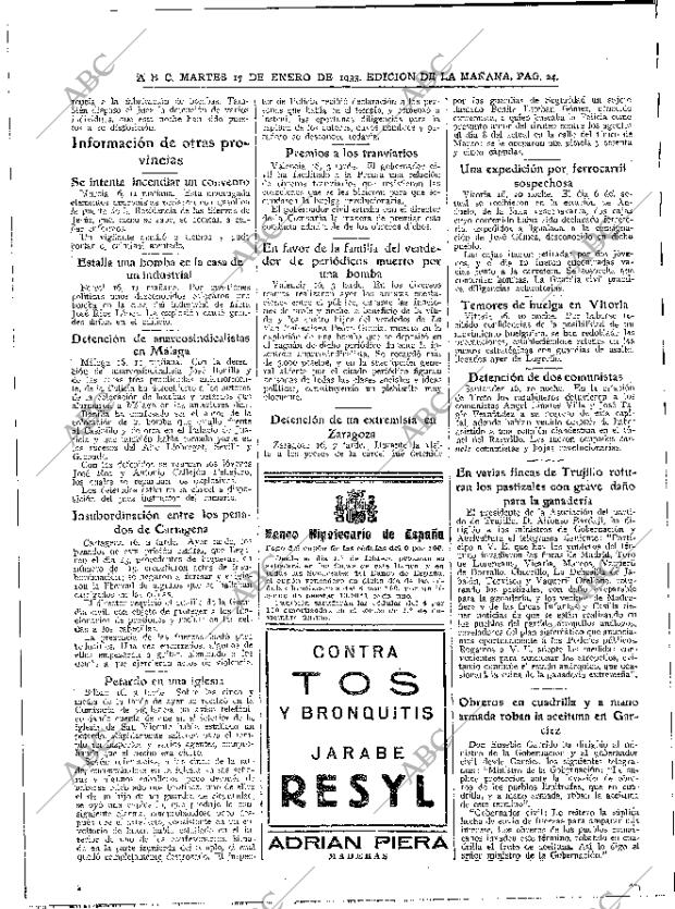 ABC MADRID 17-01-1933 página 24