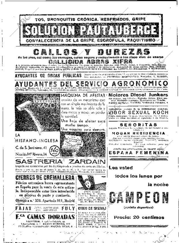 ABC MADRID 17-01-1933 página 58