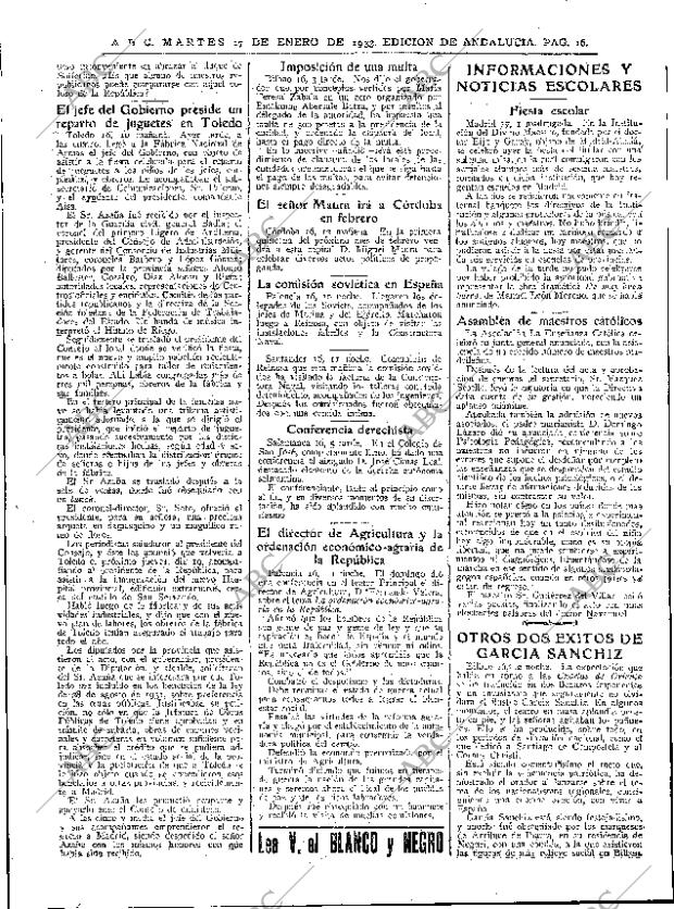 ABC SEVILLA 17-01-1933 página 16