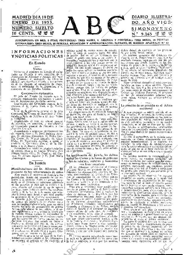 ABC MADRID 19-01-1933 página 17