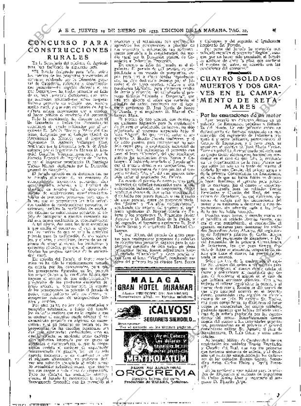 ABC MADRID 19-01-1933 página 22