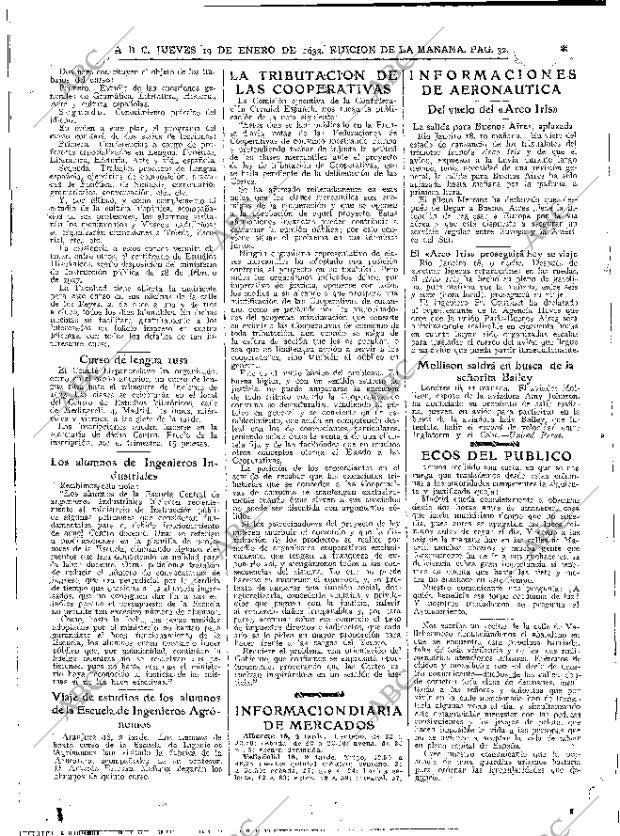 ABC MADRID 19-01-1933 página 32
