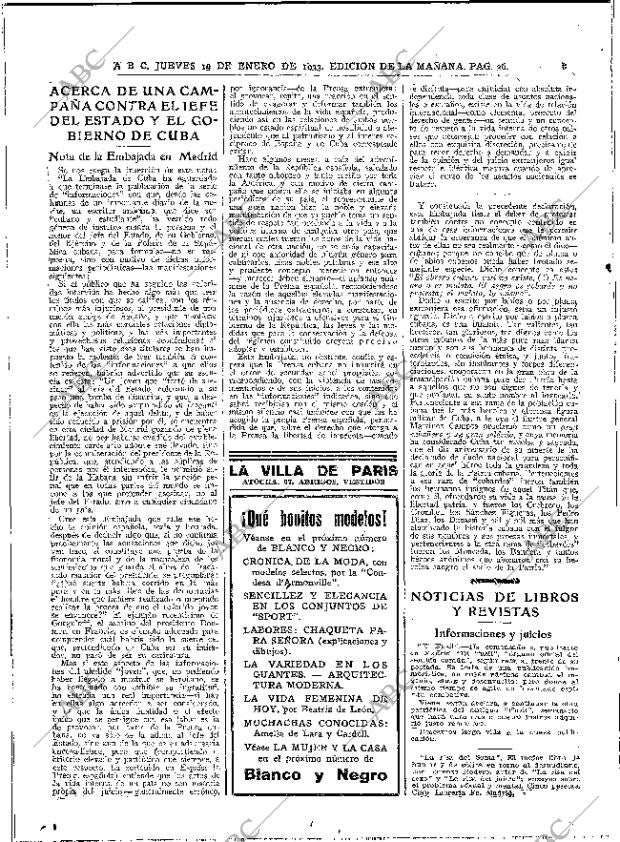 ABC MADRID 19-01-1933 página 36