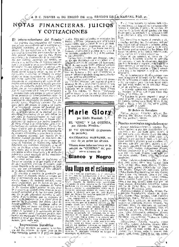 ABC MADRID 19-01-1933 página 41