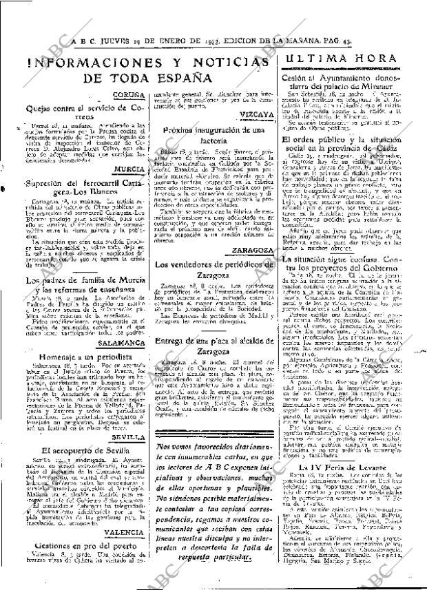 ABC MADRID 19-01-1933 página 43