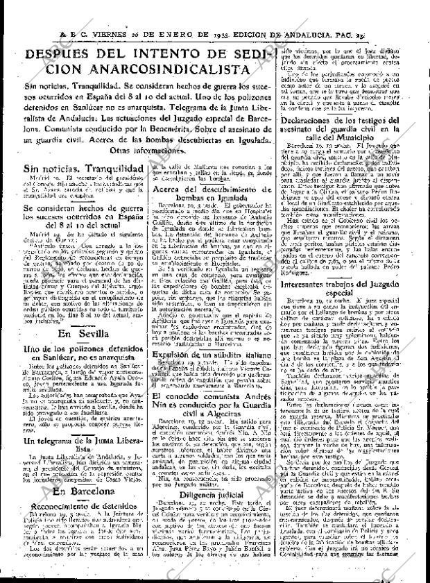 ABC SEVILLA 20-01-1933 página 23