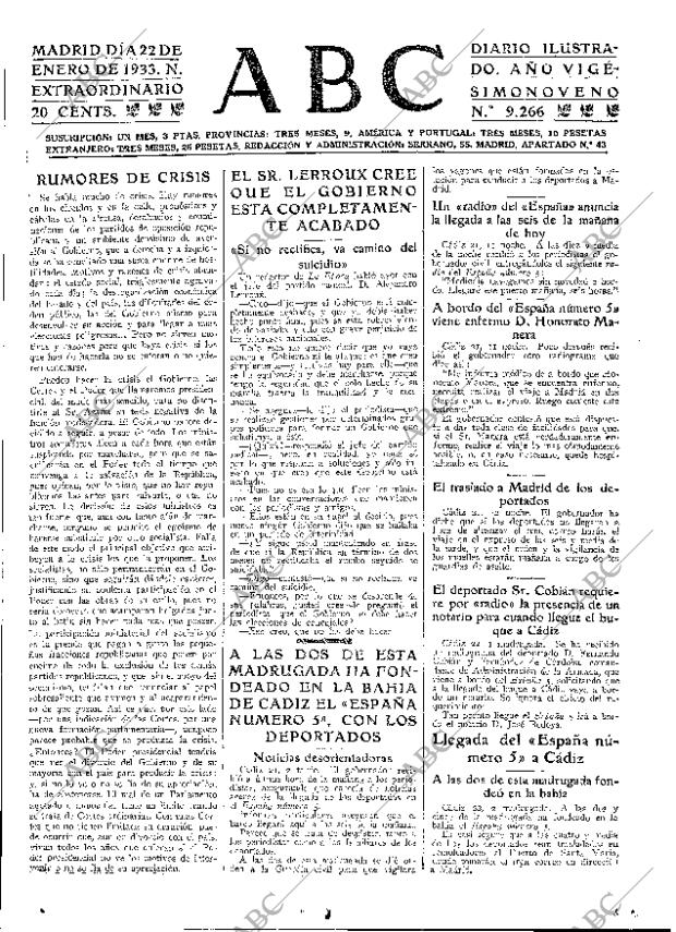 ABC MADRID 22-01-1933 página 25