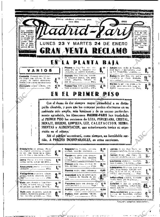 ABC MADRID 22-01-1933 página 32