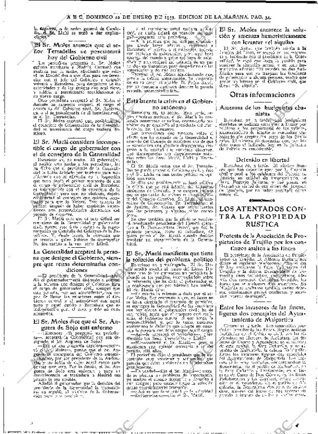 ABC MADRID 22-01-1933 página 34