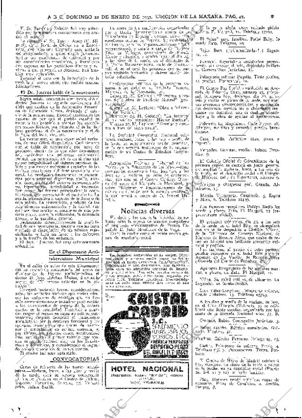 ABC MADRID 22-01-1933 página 47