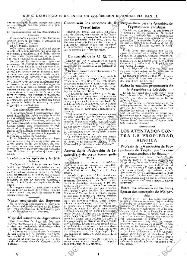 ABC SEVILLA 22-01-1933 página 16