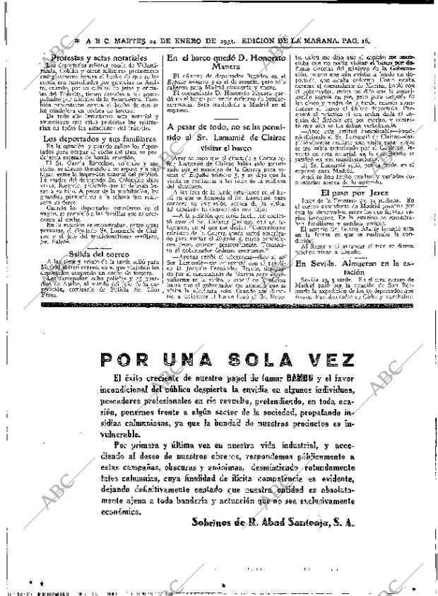 ABC MADRID 24-01-1933 página 16