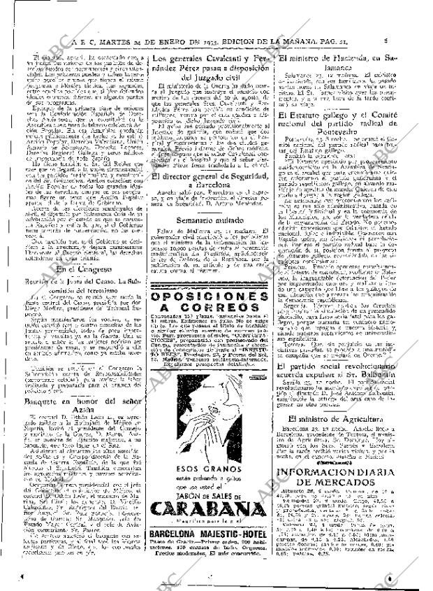 ABC MADRID 24-01-1933 página 21