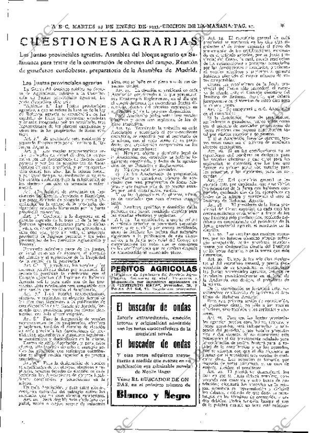 ABC MADRID 24-01-1933 página 27