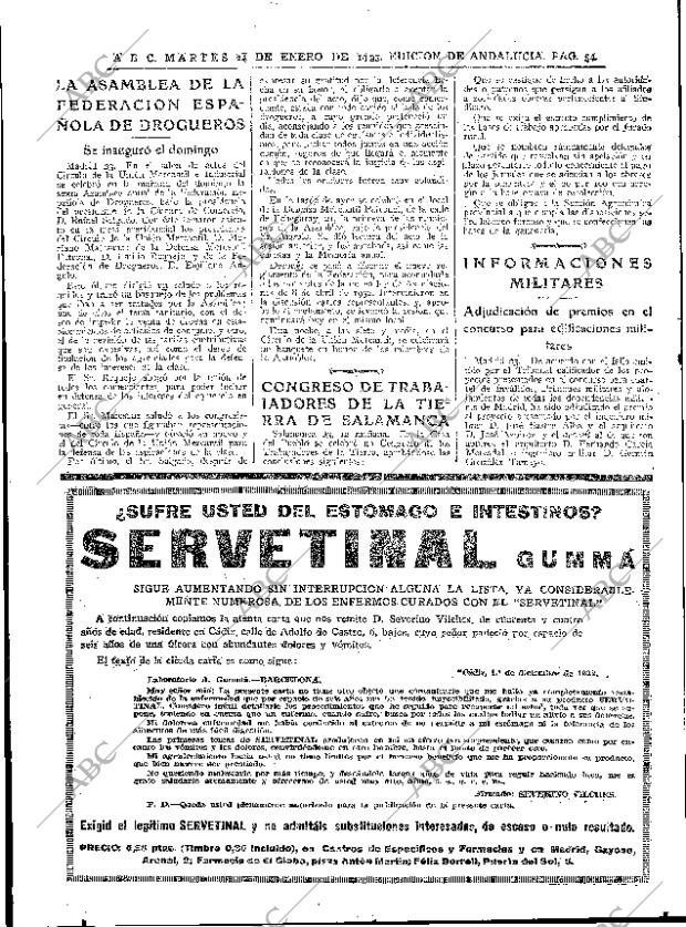 ABC SEVILLA 24-01-1933 página 34