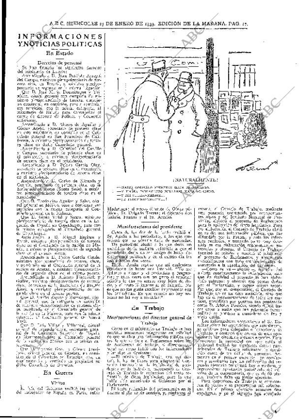 ABC MADRID 25-01-1933 página 17
