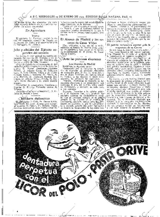 ABC MADRID 25-01-1933 página 18