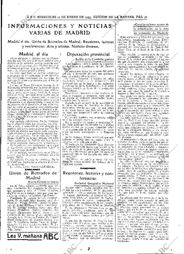 ABC MADRID 25-01-1933 página 31