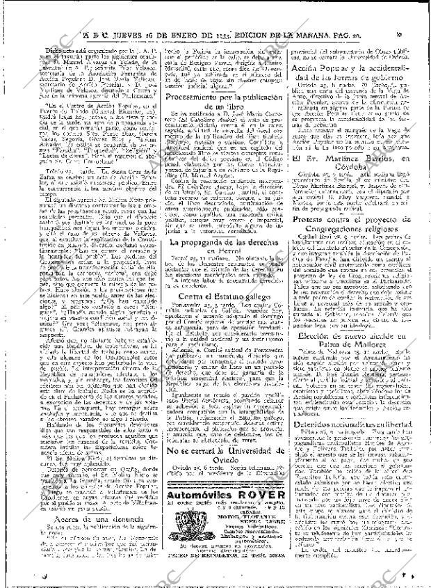 ABC MADRID 26-01-1933 página 20