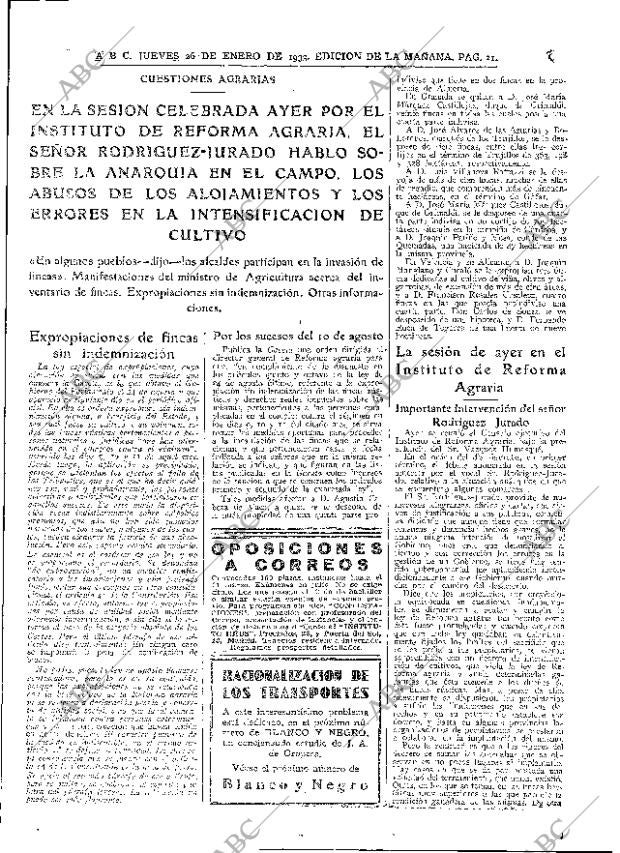 ABC MADRID 26-01-1933 página 21