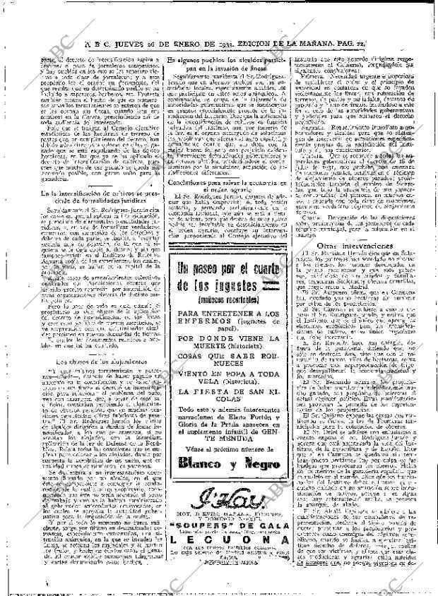 ABC MADRID 26-01-1933 página 22