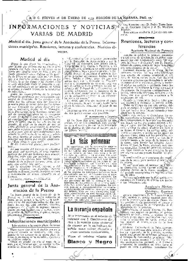 ABC MADRID 26-01-1933 página 37