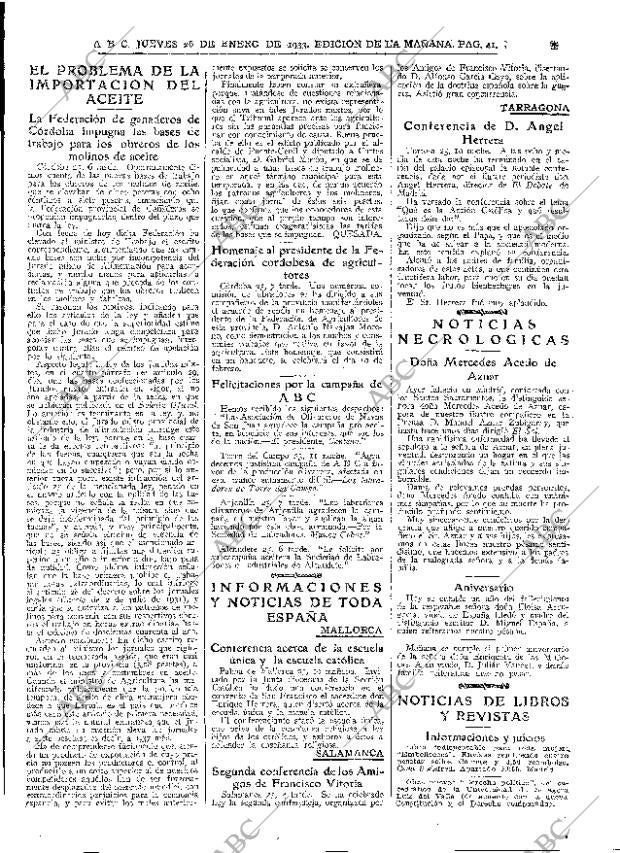 ABC MADRID 26-01-1933 página 41