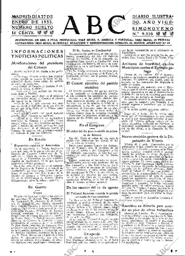 ABC MADRID 27-01-1933 página 15