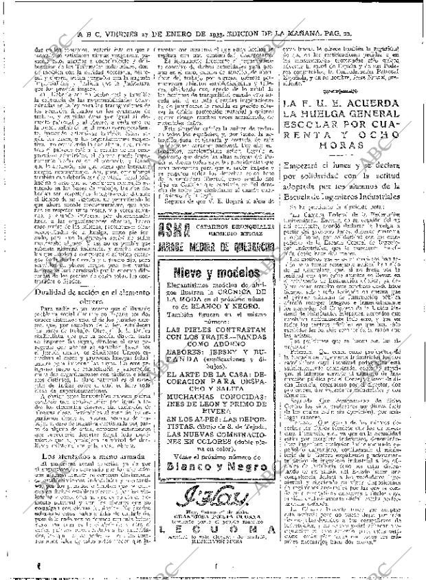 ABC MADRID 27-01-1933 página 22