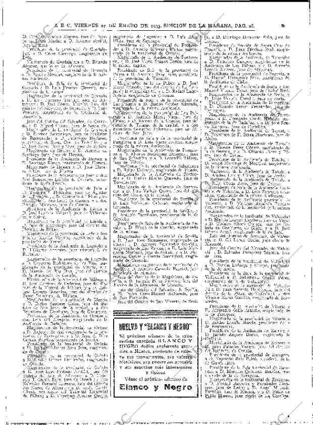 ABC MADRID 27-01-1933 página 26