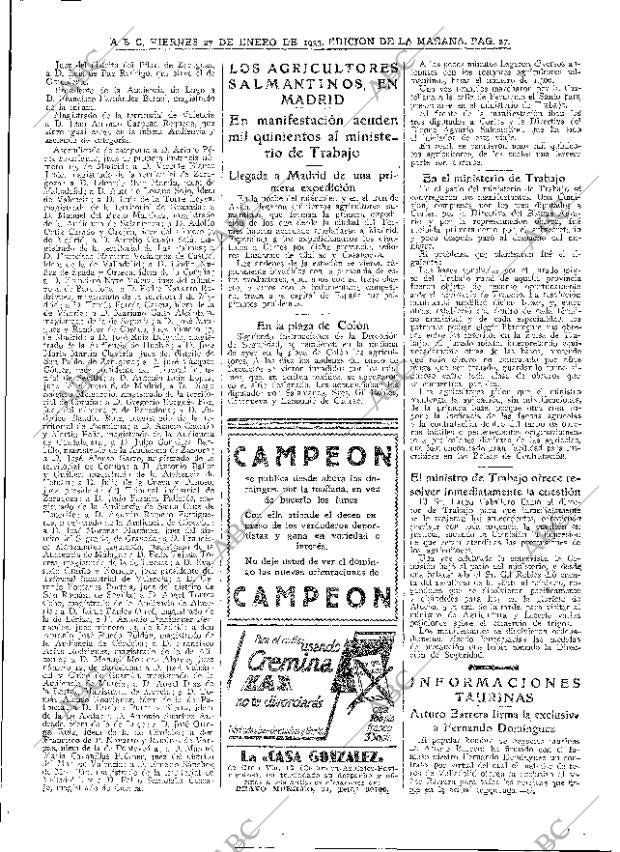 ABC MADRID 27-01-1933 página 27