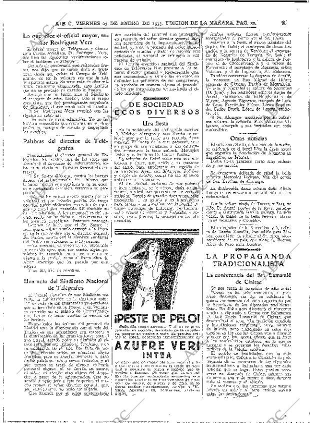 ABC MADRID 27-01-1933 página 30