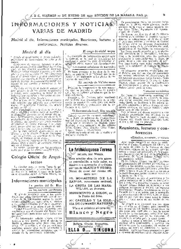 ABC MADRID 27-01-1933 página 31