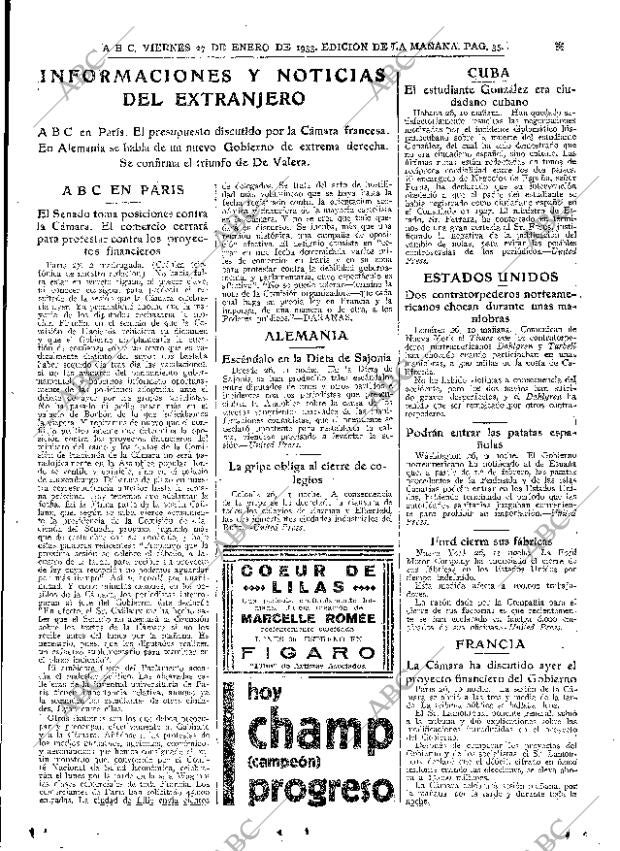 ABC MADRID 27-01-1933 página 35