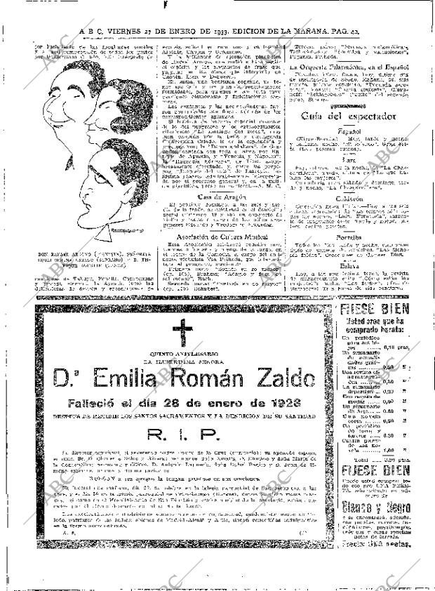 ABC MADRID 27-01-1933 página 42