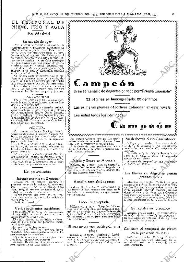 ABC MADRID 28-01-1933 página 25